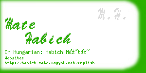 mate habich business card